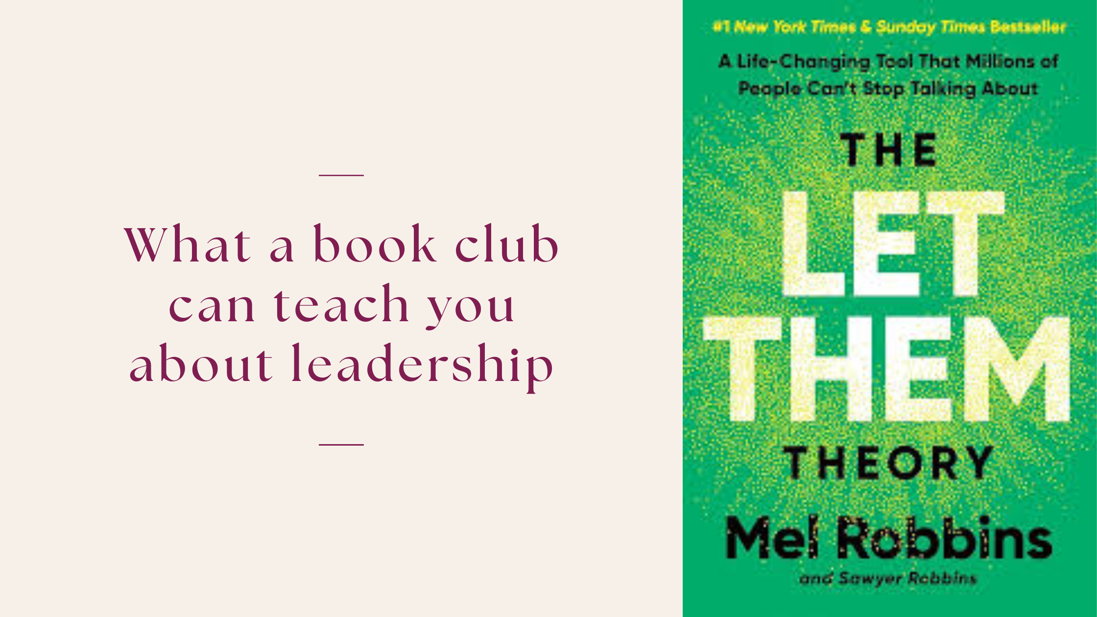 A copy of "The Let Them Theory" book